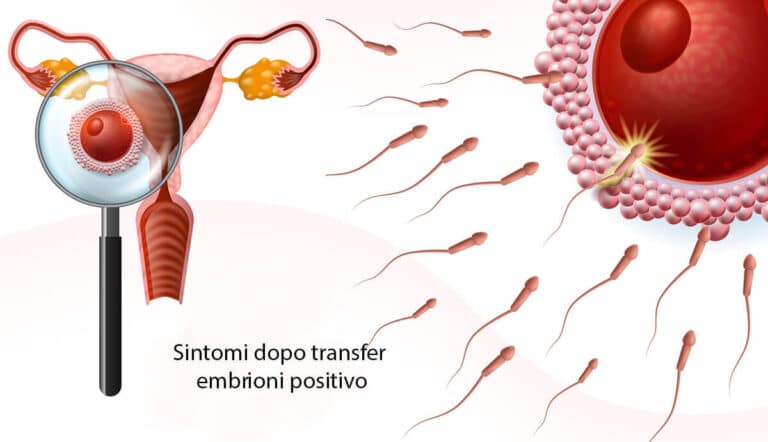 Sintomi transfer embrioni positivo